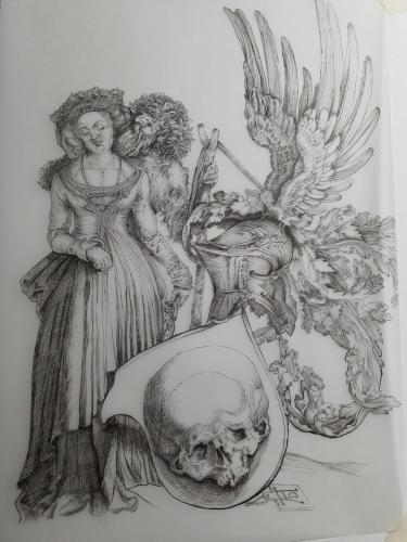 ESCUDO DE ARMAS CON CALAVERA (copia de Durero) 